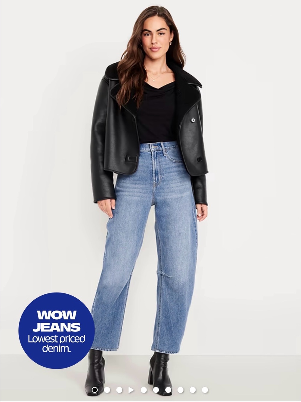 Old Navy WOW High-Waisted Barrel Ankle Jeans — Size 6 Tall